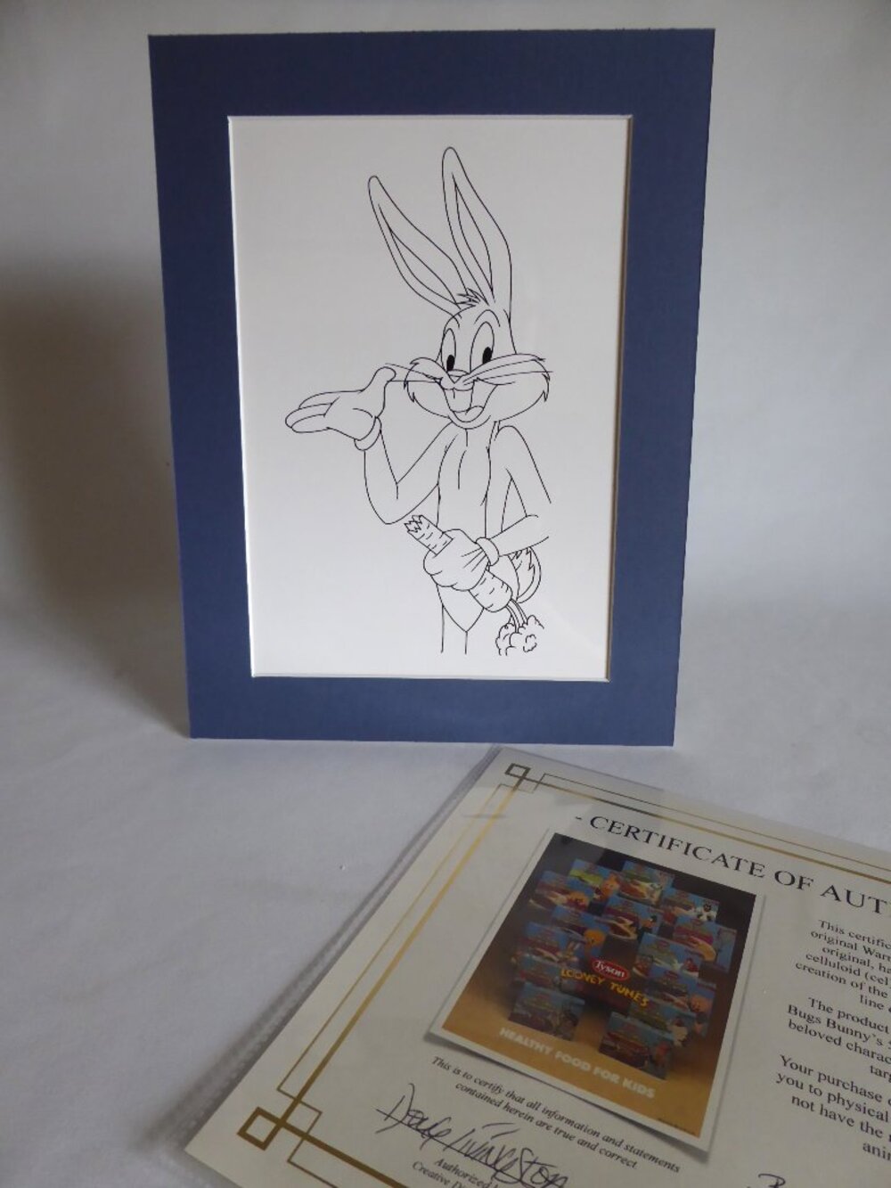 OOAK LOONEY TUNES WARNER BROS. PRODUCTION CEL ARTWORK BUGS BUNNY (w/ C of A)